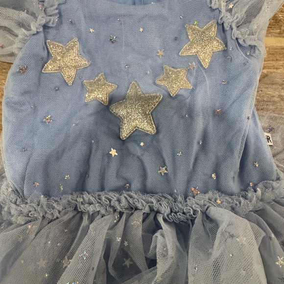 BUMS & ROSES STARLIGHT PRINCESS TULLE TUTU DRESS STARS GLITTER RUFFLE - Picture 3 of 4
